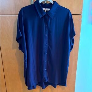 Casa Cabana Navy Blue Button-Up Shirt